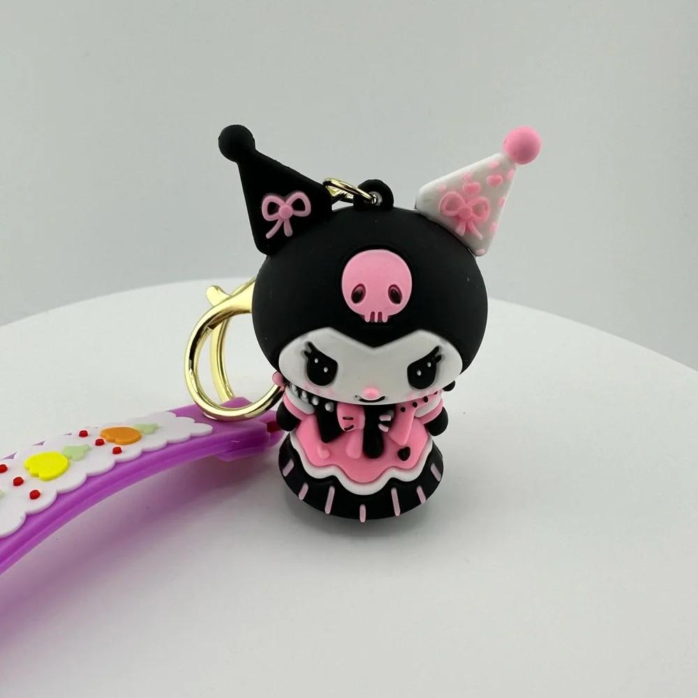 Kuromi Fancy Dress Keychain - New with strap - Picture 1 of 5